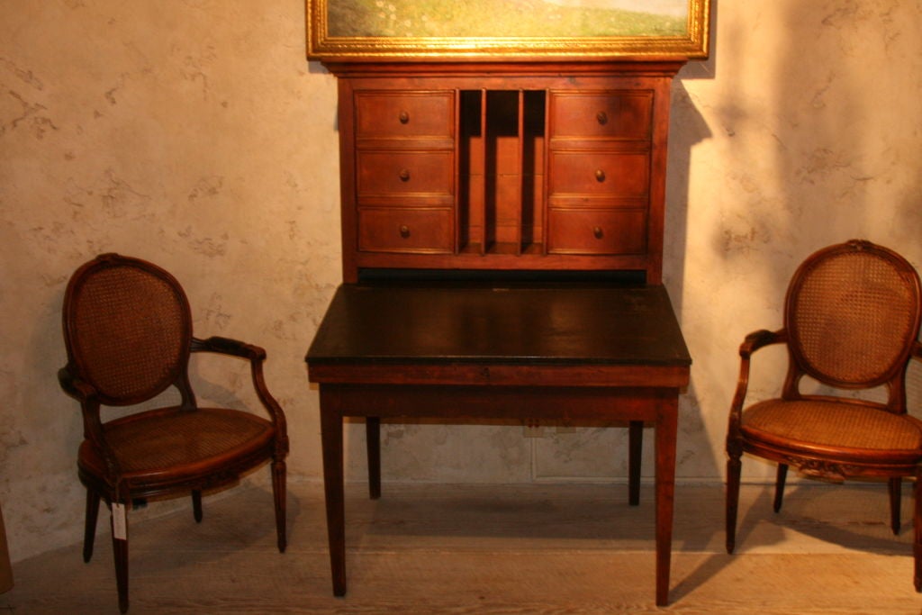 Unusual 19th century French pine pupitre desk.
restaurant entry host table.