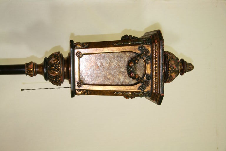 Pair of Venetian Style Gilt & polychrome Torchieres Circa 1915