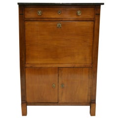 18th Century French Neoclassical Fruitwood Drop Front Desk