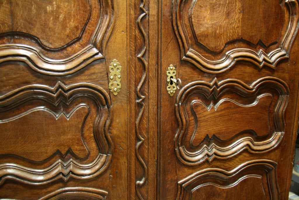 Magnificant 18th Century French Oak Armoire at 1stDibs