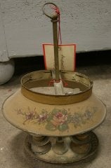 19th Century Tole Lamp (now cleaned and wired with wax candlesleeves)