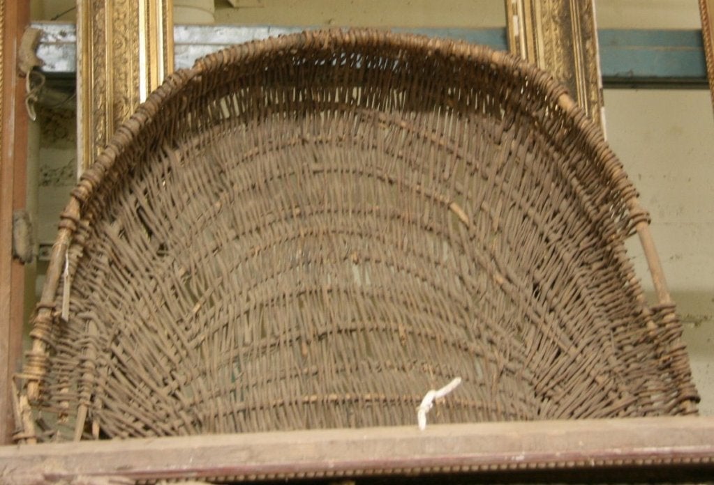 19th century French wheat threshing basket.