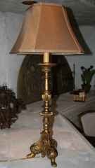 Circa 1900 French Candlestick Made Into Lamp