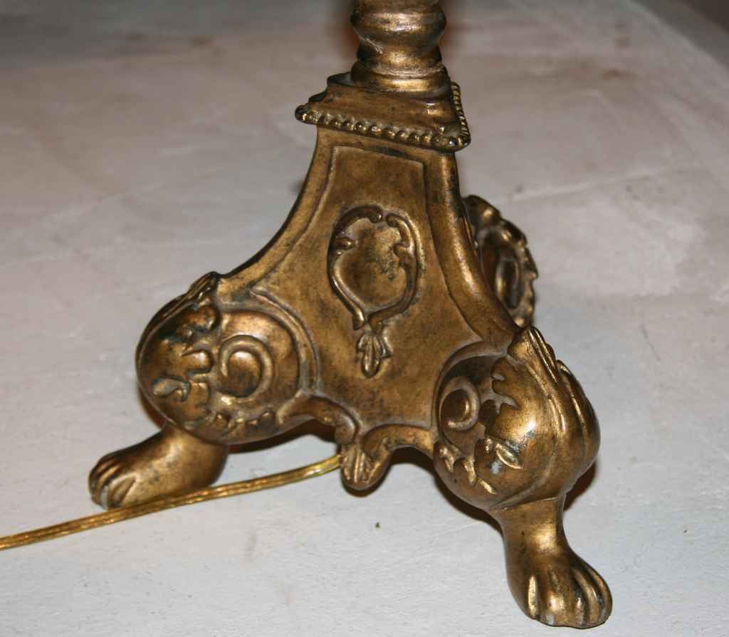 Circa 1900 French Candlestick Made Into Lamp