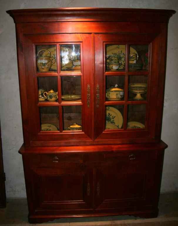 1900's  French Buffet Deux Corps Louis Philippe Style