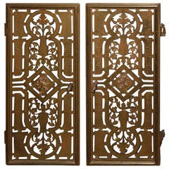 19th Century French Brass Doors to a Cabinet 19th Century