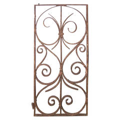 Antique Window Guard Panel French Wrought Iron 
