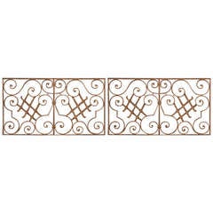19th Century Regency Style Wrought Iron Balcony Panel   only one available