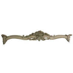 19th Century Deeply Carved French Wood Valance