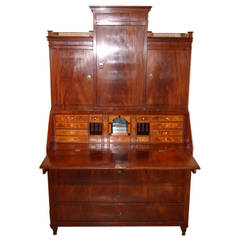 Of the Period Biedermeier Mahogany Veneered Pyramid Bibliotheque Desk