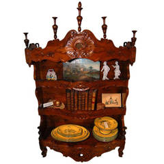 Early 19th Century French Walnut Provence Etagere