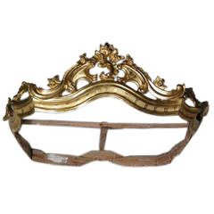 Grand mid 18th Century French Gold Gilt Carved Wood Canopy