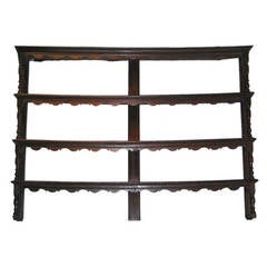 Late 18th-Early 19th Century French Oak Vaisselier Top Plate Rack