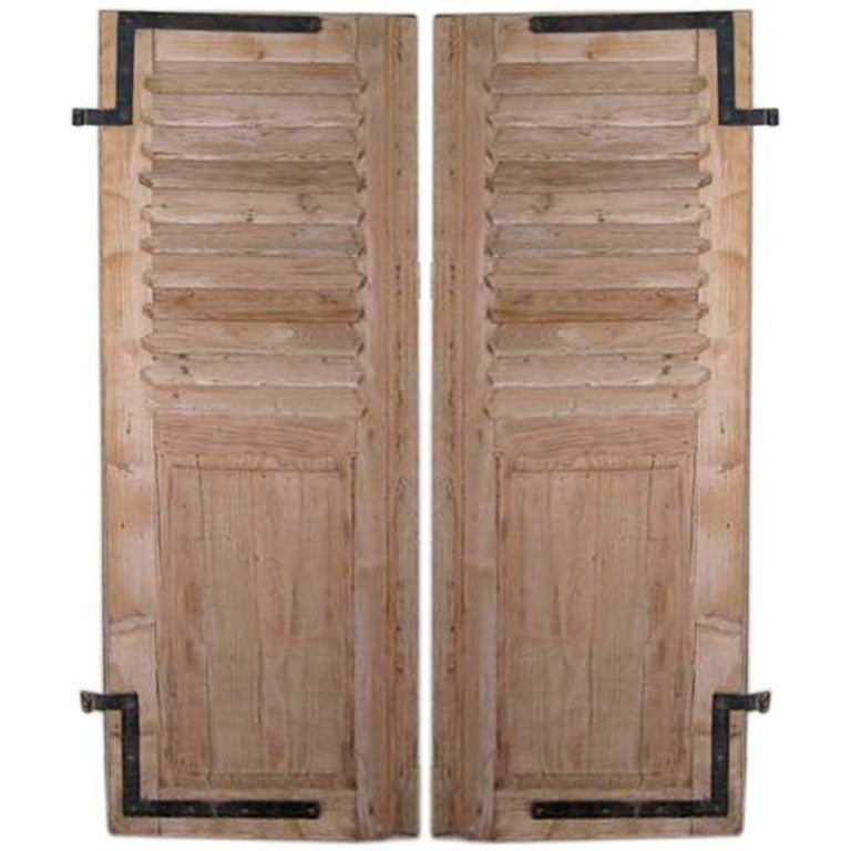 Pair of 19th Century Pine Shutters