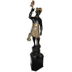 Blackamoor 19th Century Carved and Polychrome Venetian Nubian 6