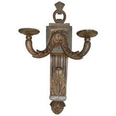 Antique ON SALE Sconce 19th Century French Carved Wood Single