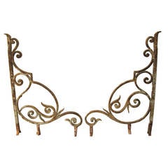 Antique  Balcony Supports  Brackets Wrought Iron 
