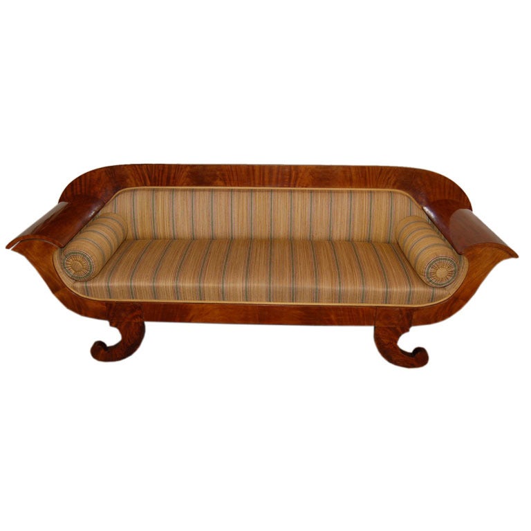Mahogany  Biedermeier Swedish Sofa