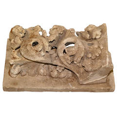 18th-Early 19th Century Limestone Carving from France