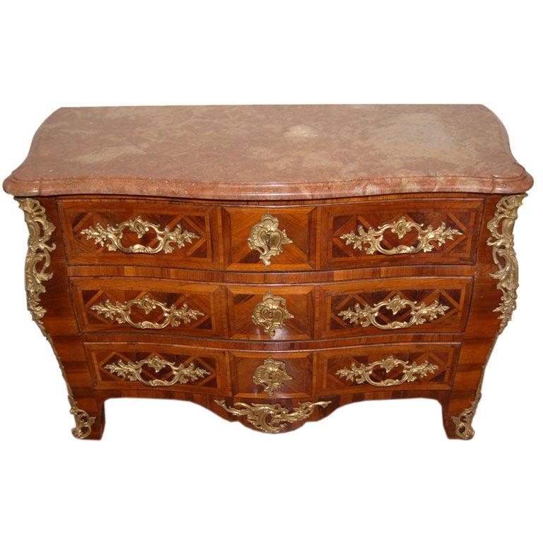 ON SALE Commode  French Regence 18th Century Parquetry Chest of Drawers