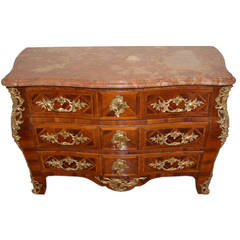 French Regence 18th Century Parquetry Commode 2