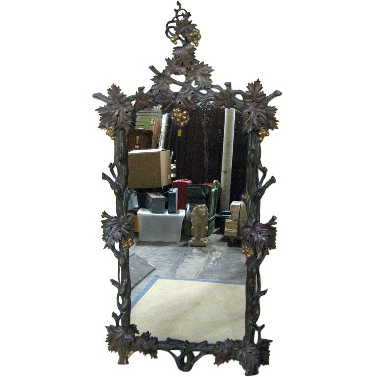 Mirror 19th Century Parcel Gilt With Grape Motif