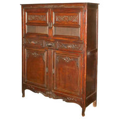 Antique 19th Century Rare Kitchen Food Storage Cabinet From Normandy
