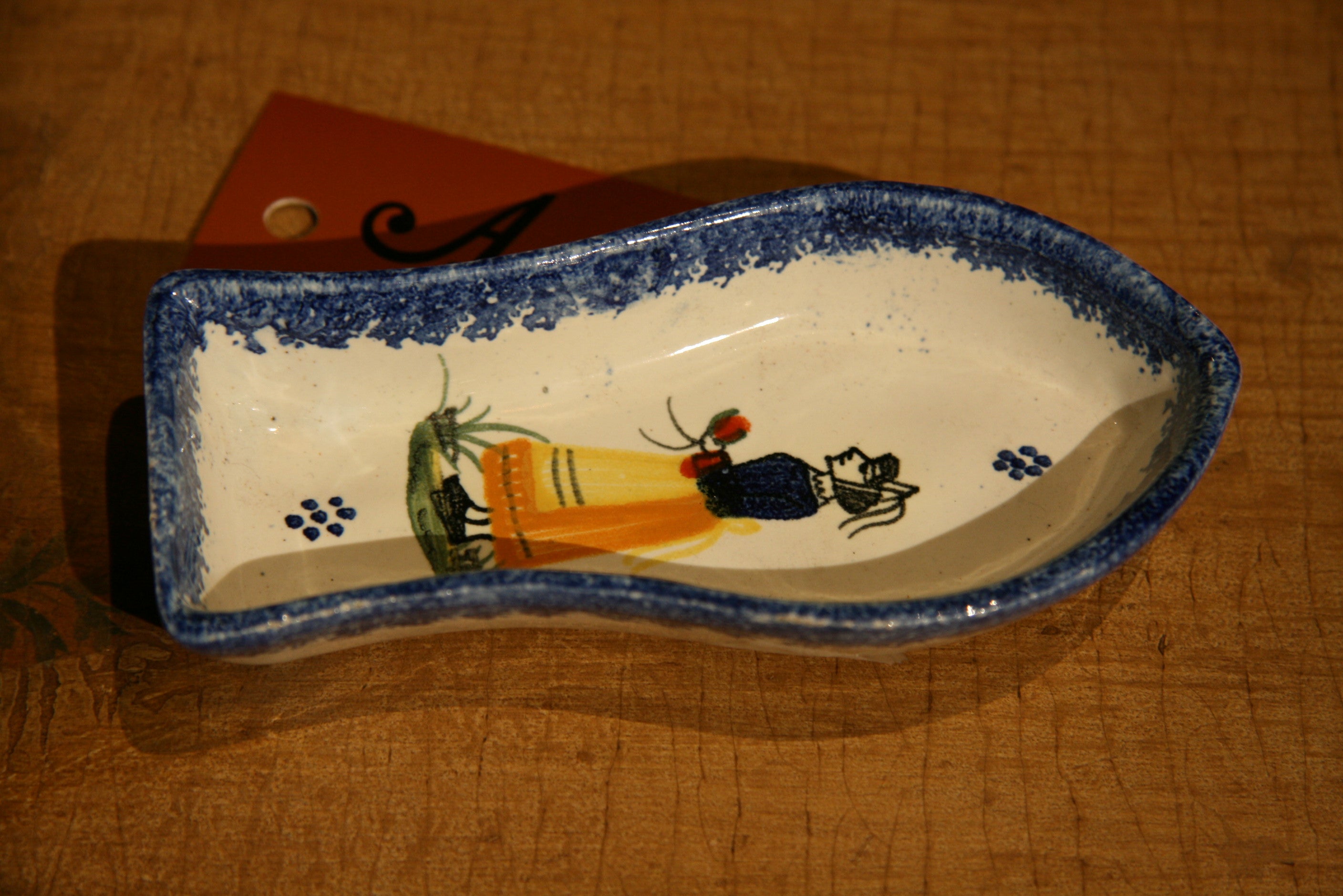 1920's French Faience Henriot Quimper Spoon Holder