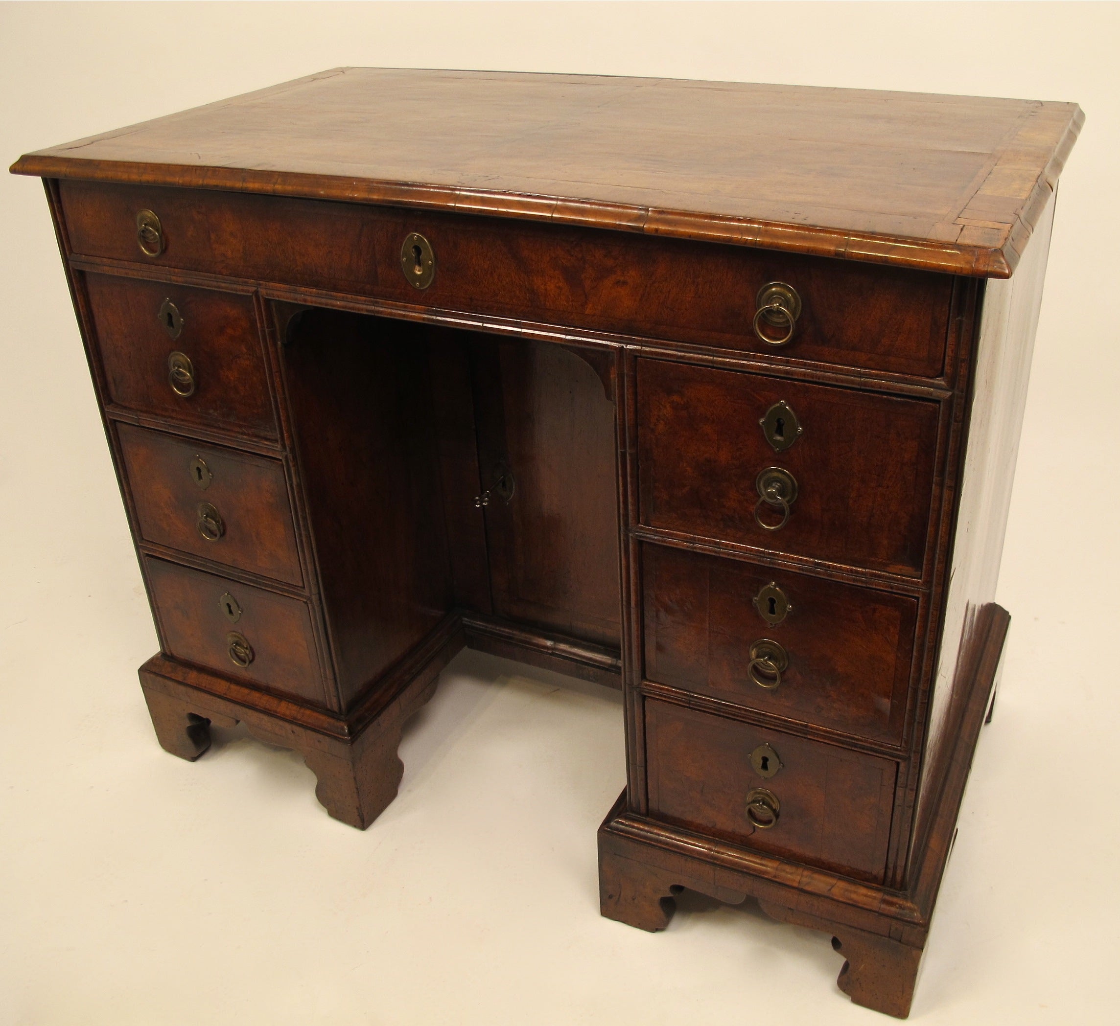 18th Century English Walnut Desk Dressing Table For Sale