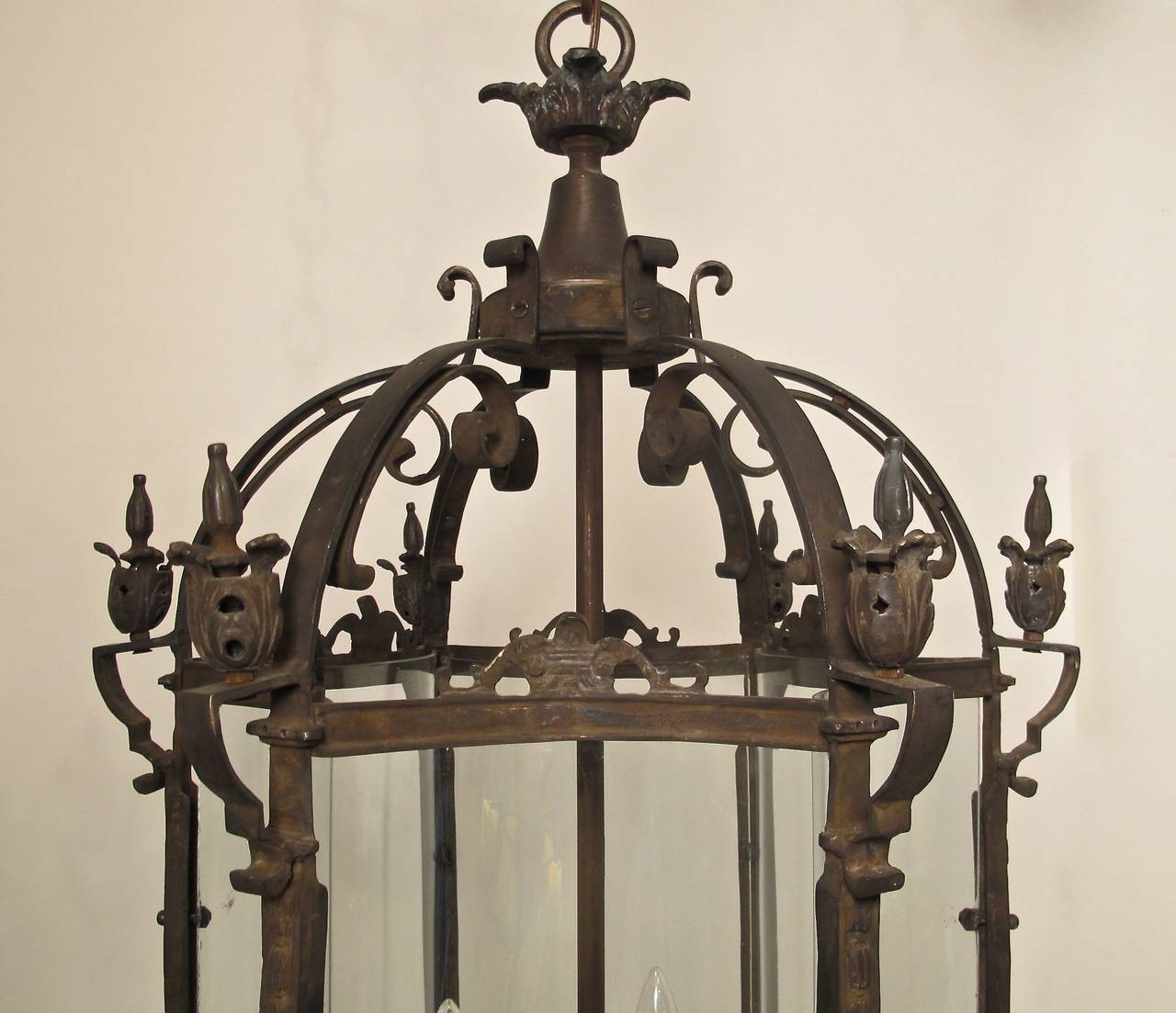 European 19th Century Baroque Style Bronze Lantern
