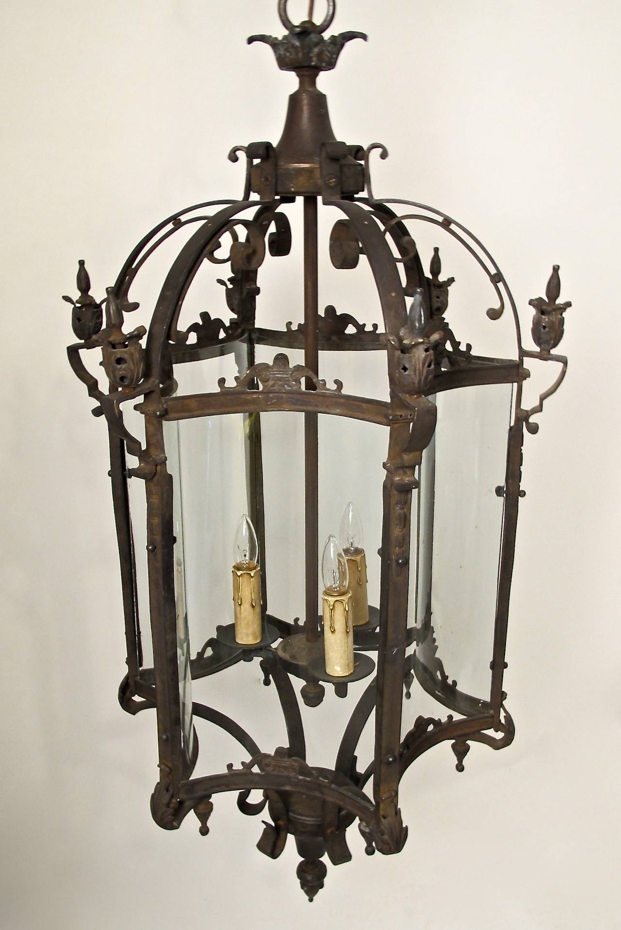 19th Century Baroque Style Bronze Lantern 1