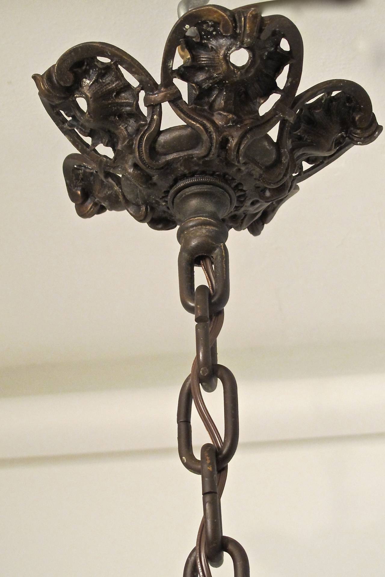 19th Century Baroque Style Bronze Lantern 3