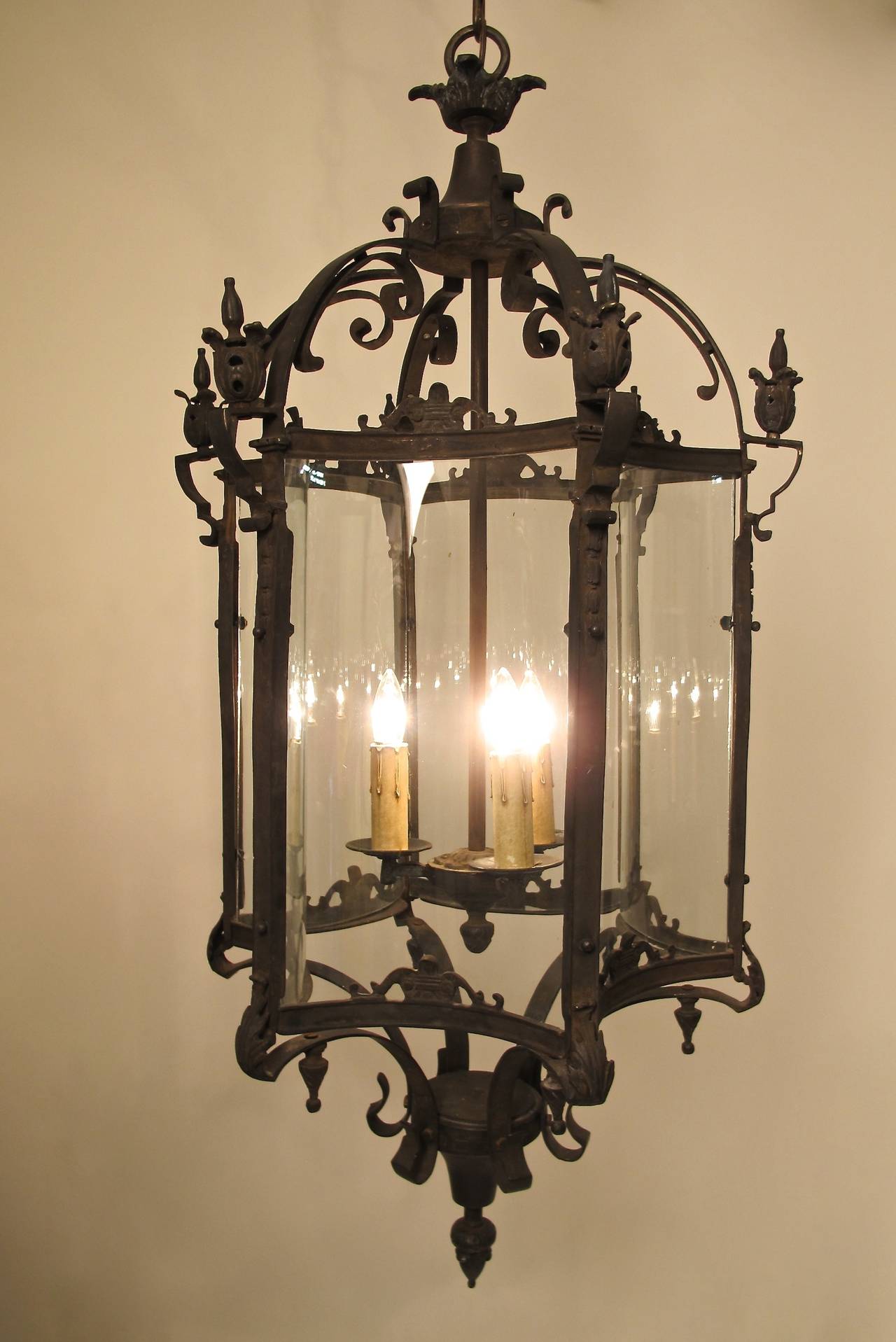 19th Century Baroque Style Bronze Lantern 4