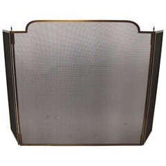 Vintage Bronze Framed Fire Screen