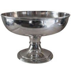 Antique Monumental Sheffield Center/Serving Bowl on Stand