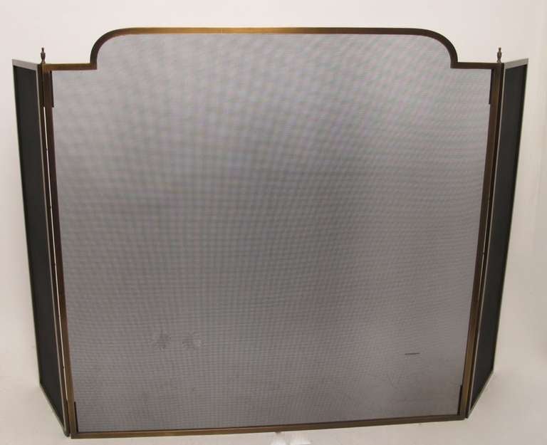 Vintage Bronze Framed Fire Screen