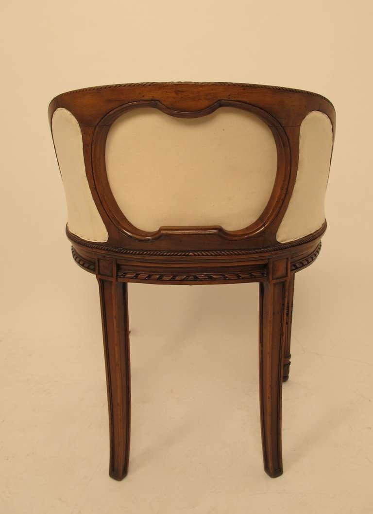 Louis XV Curved Back Vanity Or Dressing Table Chair