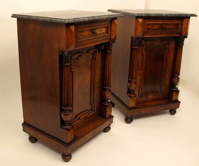 Pair of European Renaissance Revival Bedside Cabinets or Commodes 2
