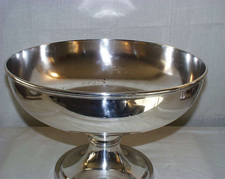 20th Century Monumental Sheffield Center/Serving Bowl on Stand