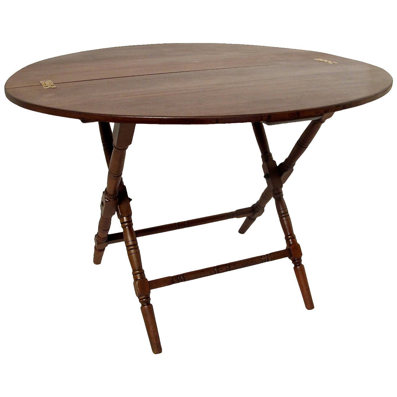 19th Century Walnut Campaign Table For Sale at 1stdibs