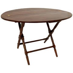 19th Century Walnut Campaign Table 8