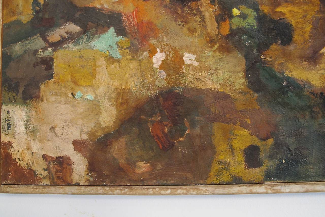 Painted Mid Century Abstract Painting