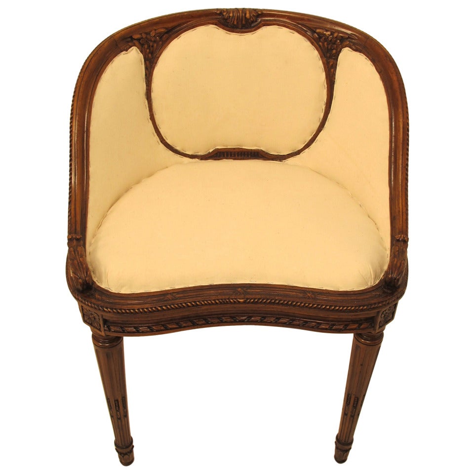Curved Back Vanity Or Dressing Table Chair