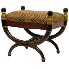 Antique Empire Style Foot Stool Or Bench