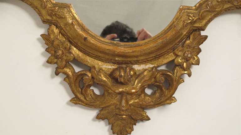 Rococo Pair of 18th Century Italian Giltwood Mirrors