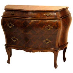 18th C style Venetian Bombe Chest of Drawers (Commode)