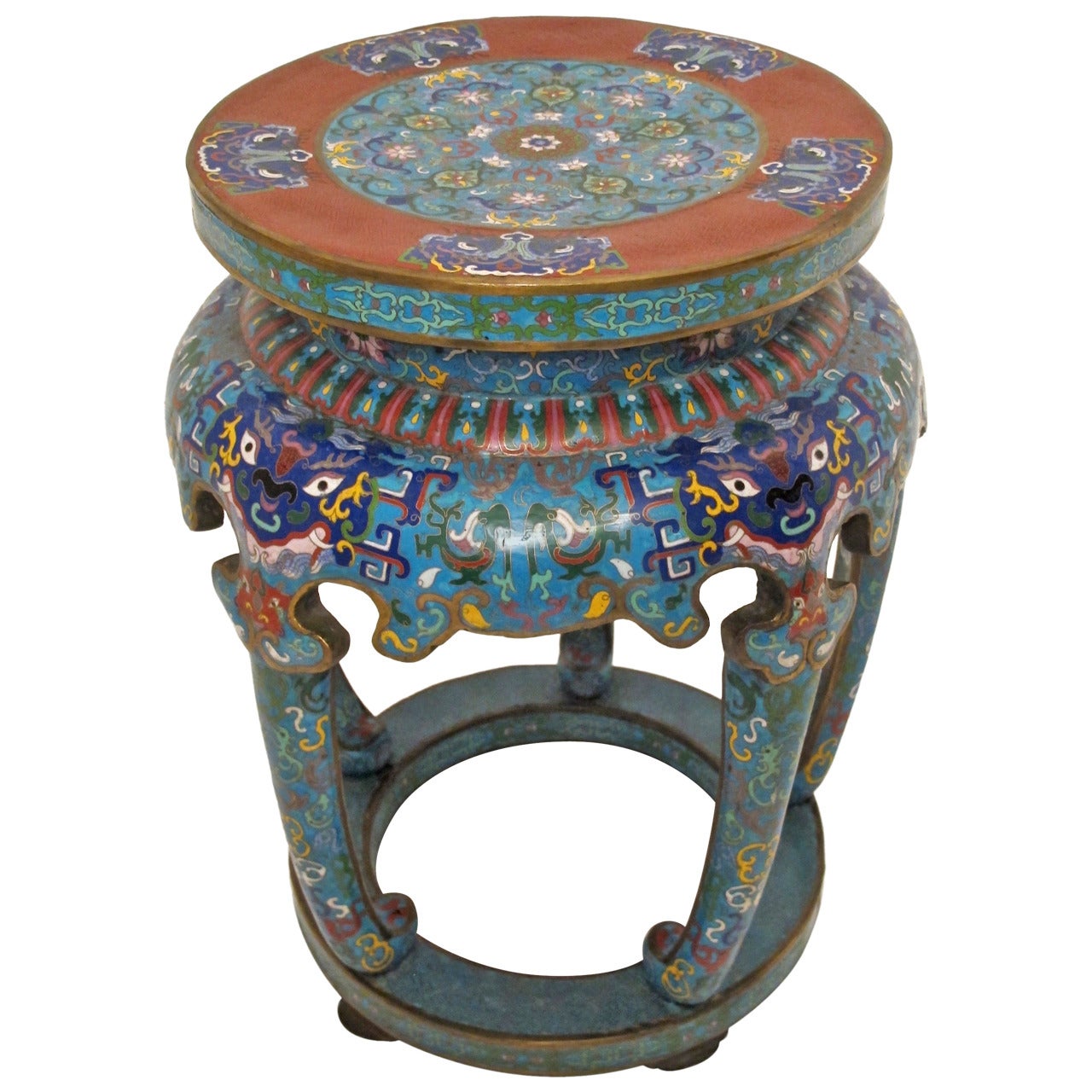 Chinese Cloisonne Stool