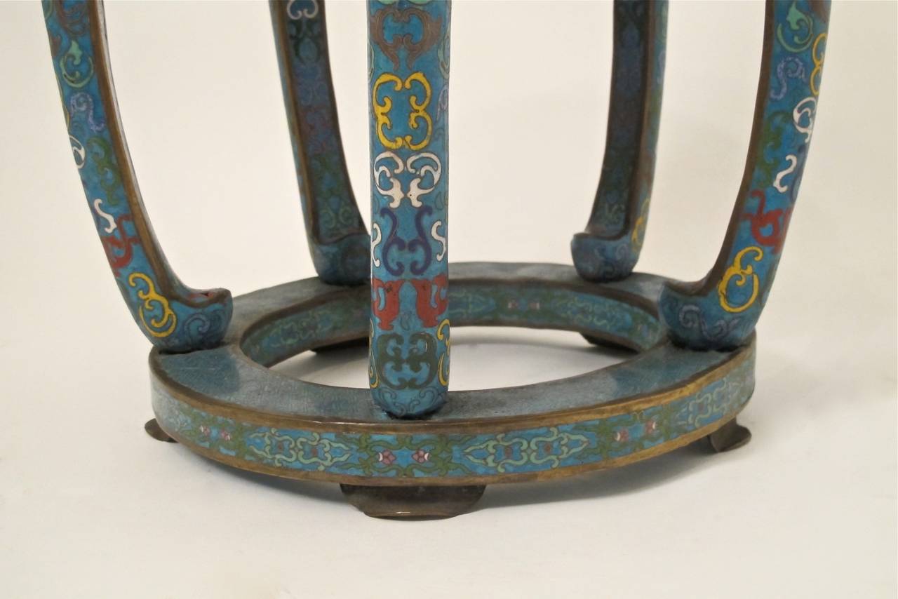 Chinese Cloisonne Stool 1