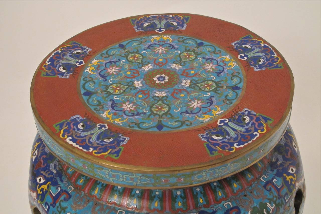 Chinese Cloisonne Stool 3
