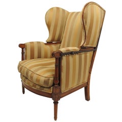 18thC French Regence Reclining Wing Chair